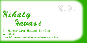 mihaly havasi business card